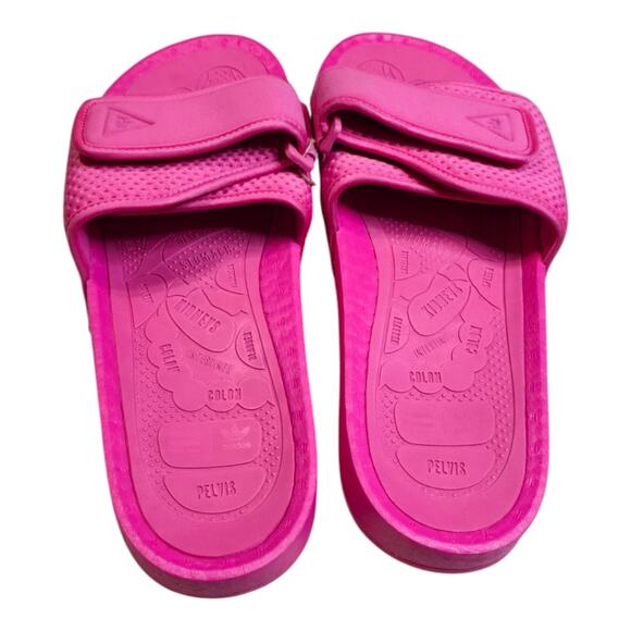Pharrell Williams X Adidas adilette with the PW BOOST SLIDE Style PINK MENS 12 - Picture 4 of 7